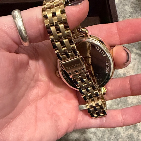 Fossil Women's Watch ES3181 Heather Quartz Gold Dial Stainless Steel 34mm - Picture 5 of 5